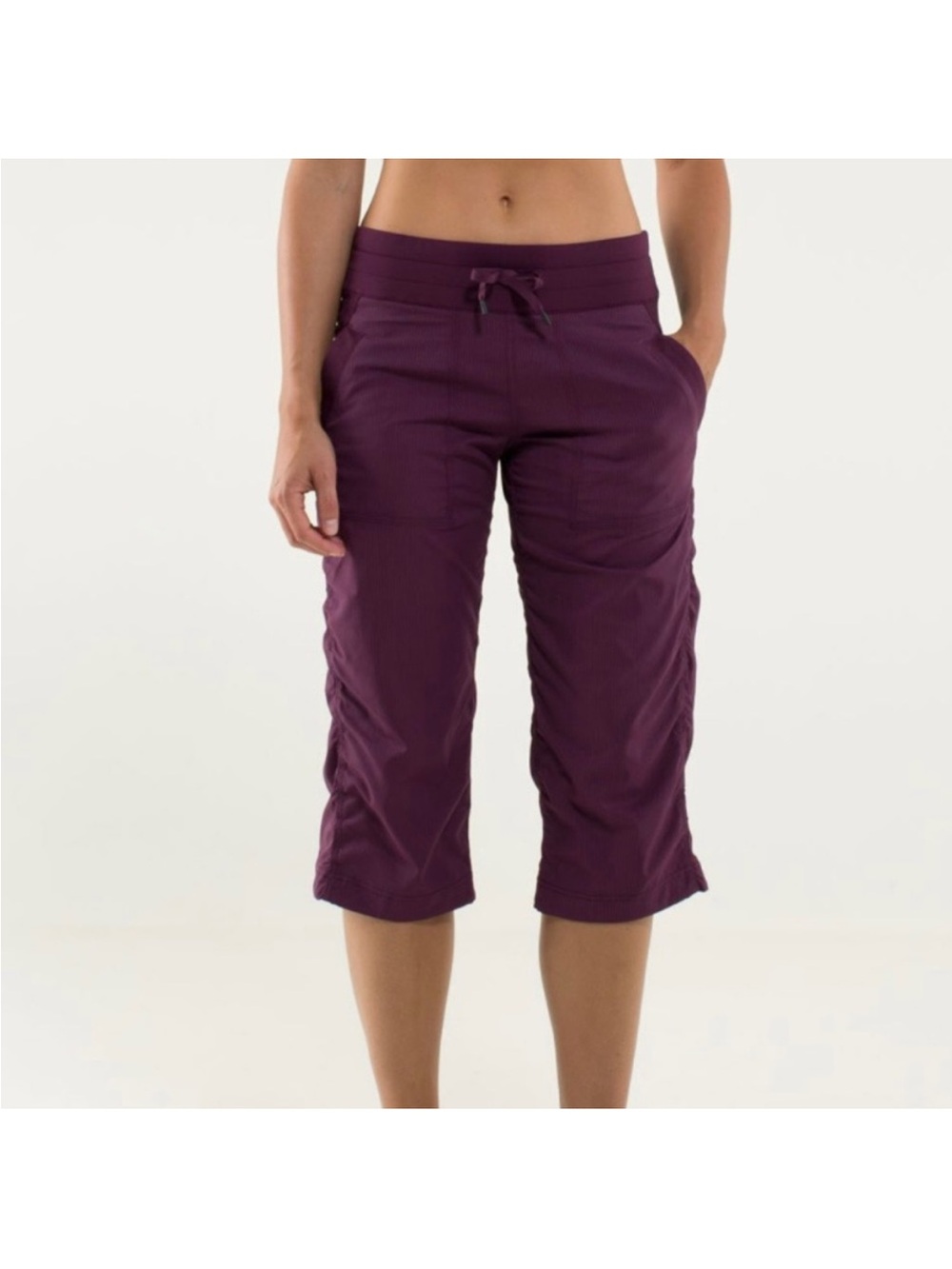 Lululemon Dance Studio Plum Cropped Active Pants Size 12